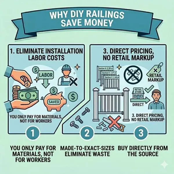 why DIY railings save money slide